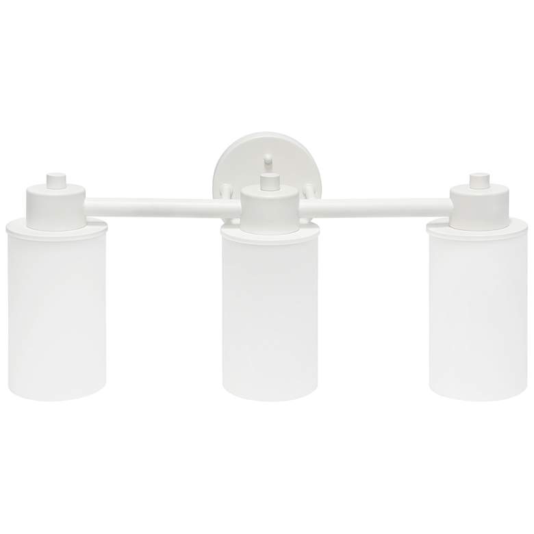 Image 1 Lalia Home 3Lt Metal and Opaque White Glass Shade Vanity, White