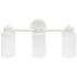 Lalia Home 3Lt Metal and Opaque White Glass Shade Vanity, White