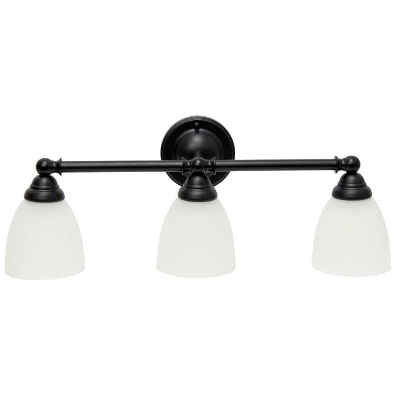 Image 1 Lalia Home 3Lt Metal Vanity w/ Translucent Shades, Black