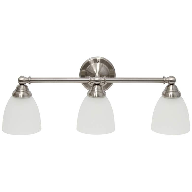 Image 1 Lalia Home 3Lt Metal Vanity w/ Translucent Shades, Brushed Nickel