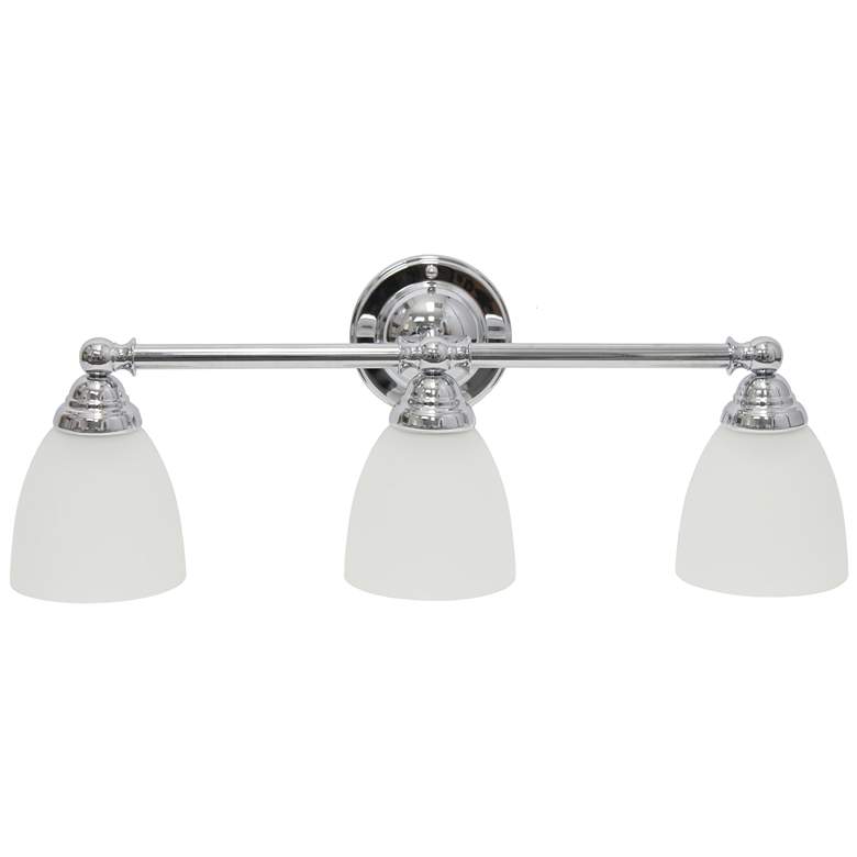 Image 1 Lalia Home 3Lt Metal Vanity w/ Translucent Shades, Chrome