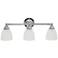 Lalia Home 3Lt Metal Vanity w/ Translucent Shades, Chrome