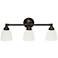 Lalia Home 3Lt Metal Vanity w/ Translucent Shades, Oil Rubbed Bronze