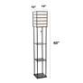 6_Lalia Home 60" Metal and Wood 3-Shelf Etagere Floor Lamp more views
