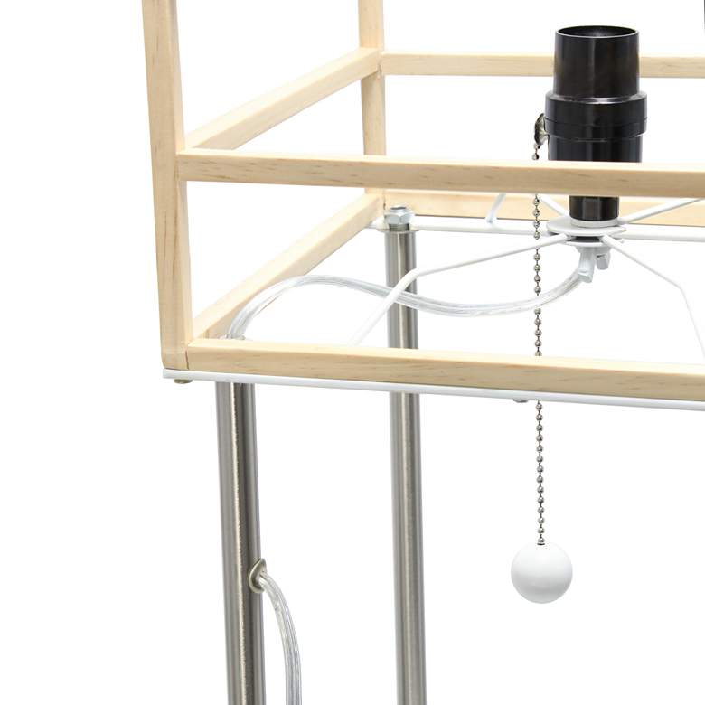 Image 4 Lalia Home 60" Nickel and White 3-Shelf Etagere Floor Lamp more views