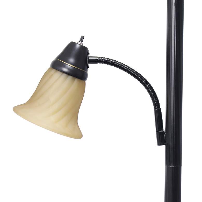 Image 6 Lalia Home 71" Bronze and Amber 2-Light Torchiere Floor Lamp more views