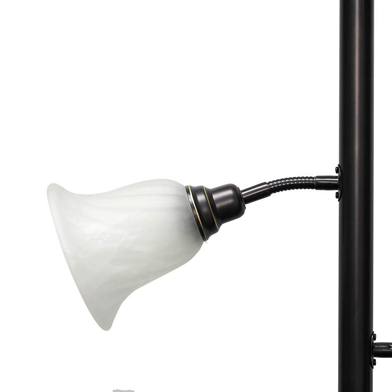 Image 7 Lalia Home 71" Bronze and White 3-Light Torchiere Floor Lamp more views