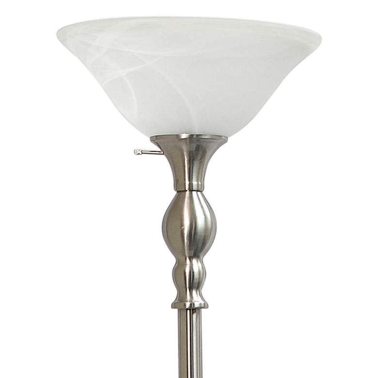 Image 3 Lalia Home 71" Brushed Nickel Metal Torchiere Floor Lamp more views