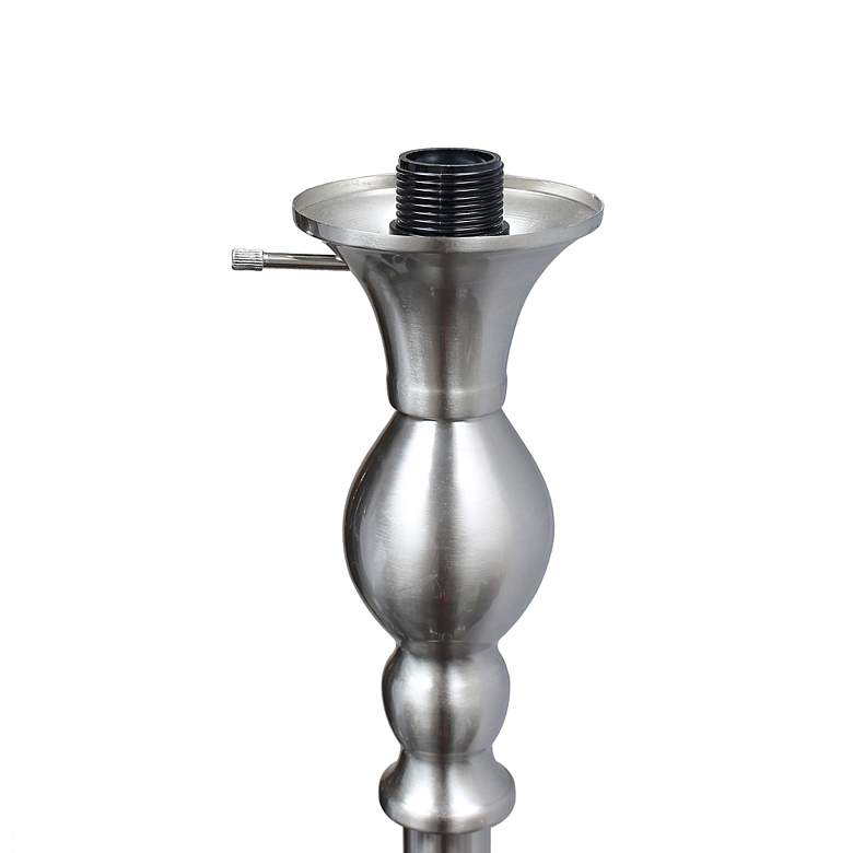 Image 6 Lalia Home 71" Brushed Nickel Metal Torchiere Floor Lamp more views