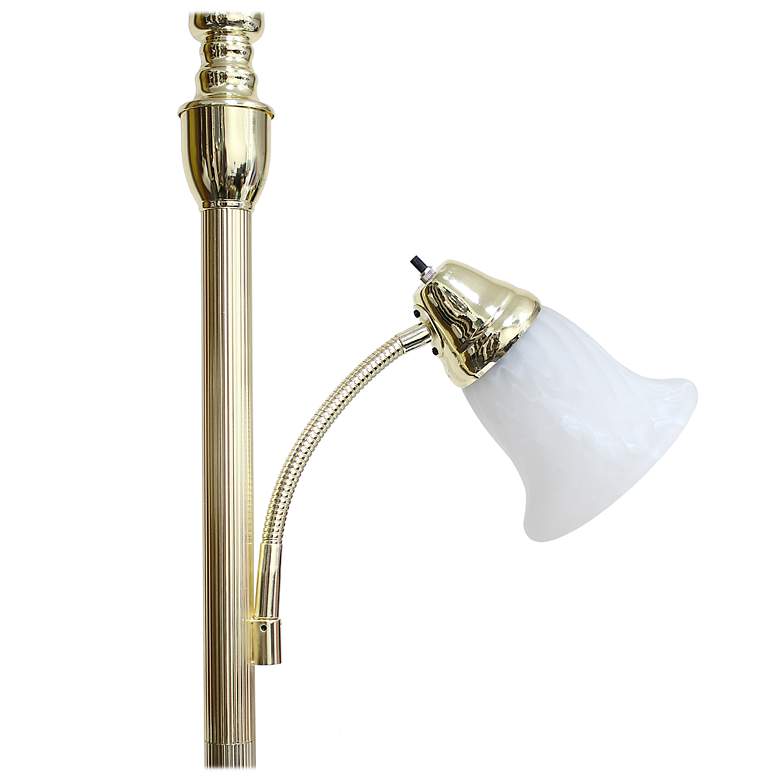 Image 6 Lalia Home 71" Gold Metal 2-Light Torchiere Floor Lamp more views