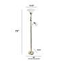 Lalia Home 71" Gold Metal 2-Light Torchiere Floor Lamp