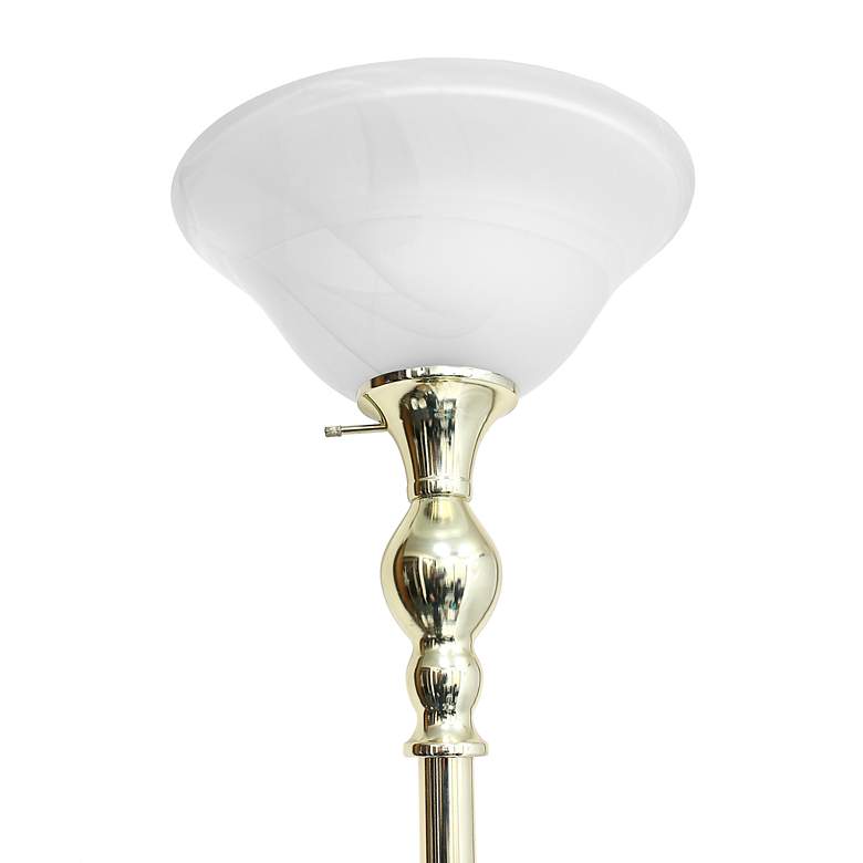 Image 7 Lalia Home 71 inch Gold Metal Torchiere Floor Lamp more views