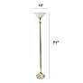 Lalia Home 71" Gold Metal Torchiere Floor Lamp