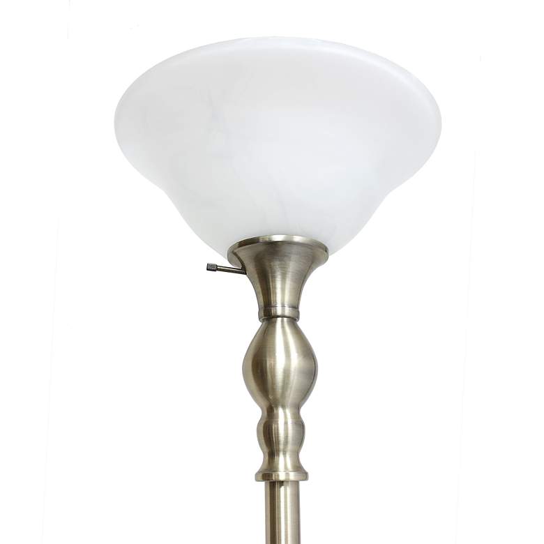 Image 7 Lalia Home 71" High Traditional Antique Brass Torchiere Floor Lamp more views