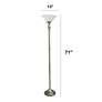 Lalia Home 71" High Traditional Antique Brass Torchiere Floor Lamp