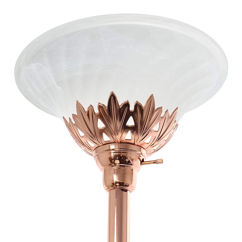 Image 5 Lalia Home 71" Rose Gold 3-Light Torchiere Floor Lamp more views