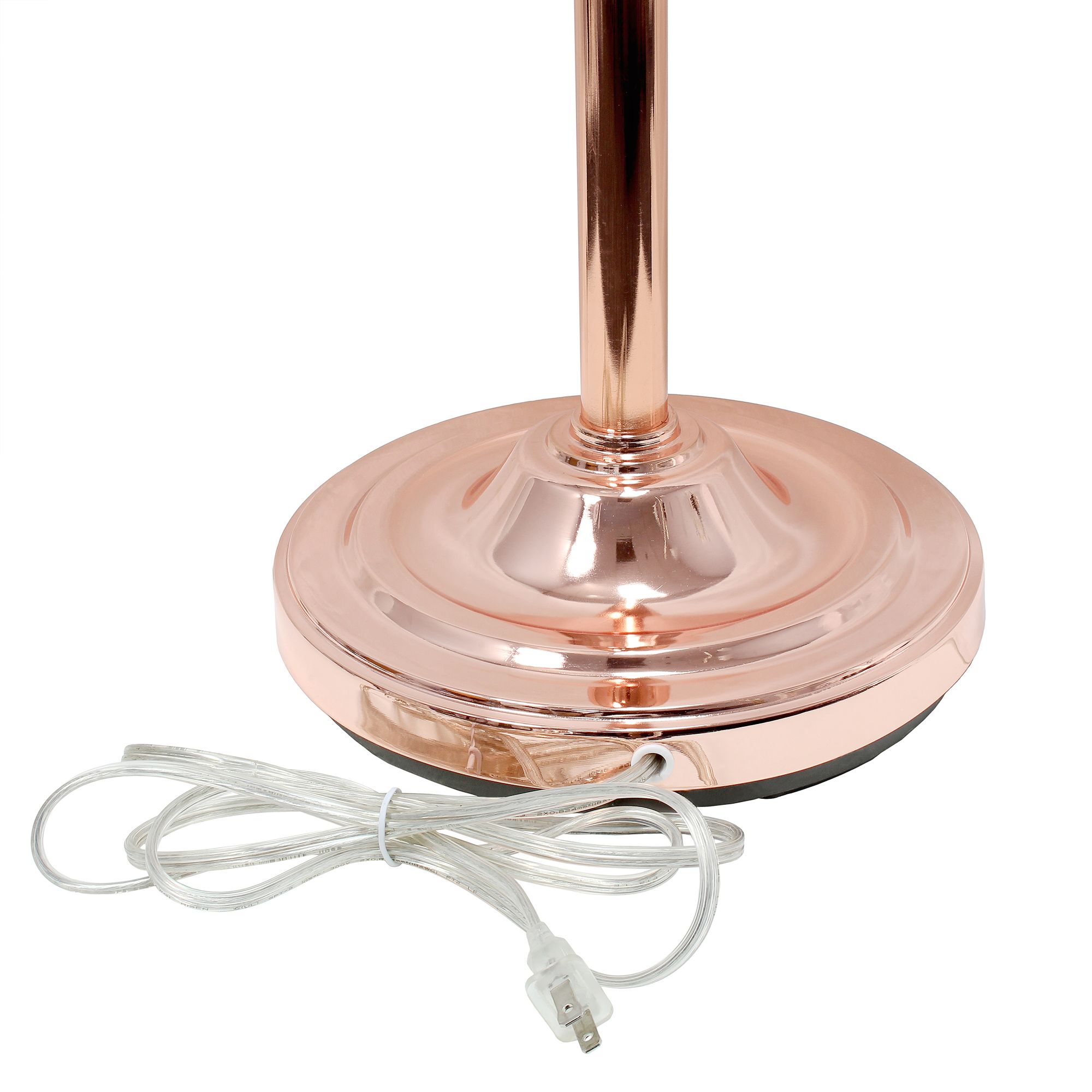 Lalia Home 71" Rose Gold 3-Light Torchiere Floor Lamp
