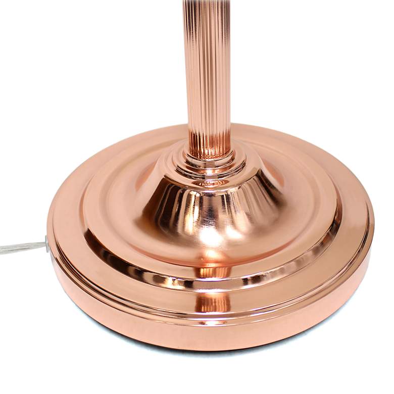 Image 5 Lalia Home 71" Rose Gold Metal 2-Light Torchiere Floor Lamp more views