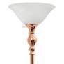 Lalia Home 71" Rose Gold Metal Torchiere Floor Lamp