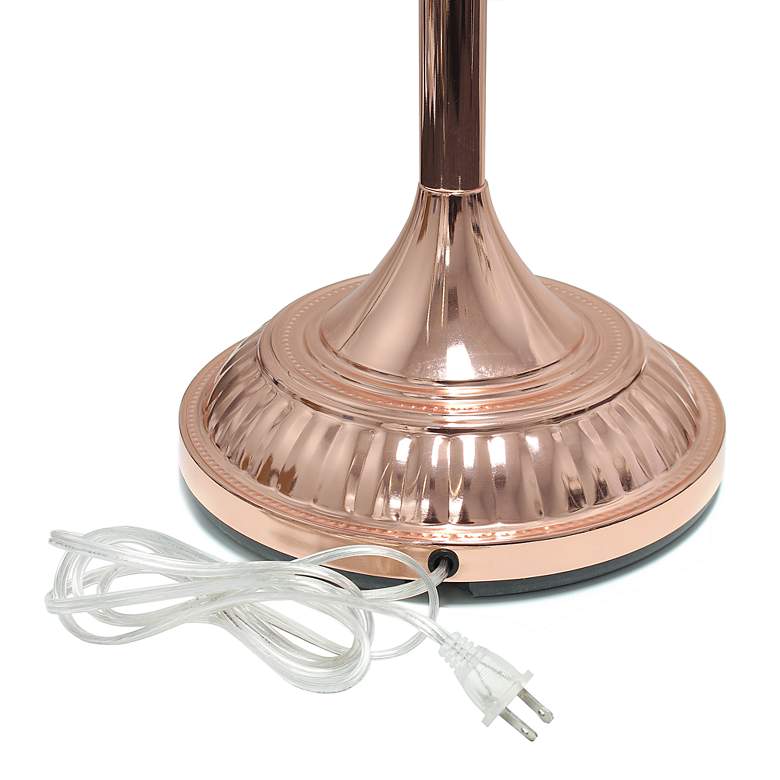 Image 5 Lalia Home 71 inch Rose Gold Metal Torchiere Floor Lamp more views