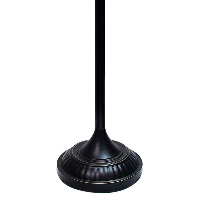 Image 4 Lalia Home 71" Traditional Amber Shade Bronze Torchiere Floor Lamp more views