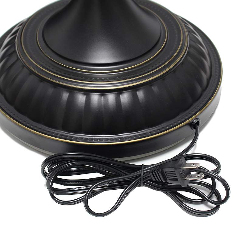 Image 6 Lalia Home 71" Traditional Amber Shade Bronze Torchiere Floor Lamp more views