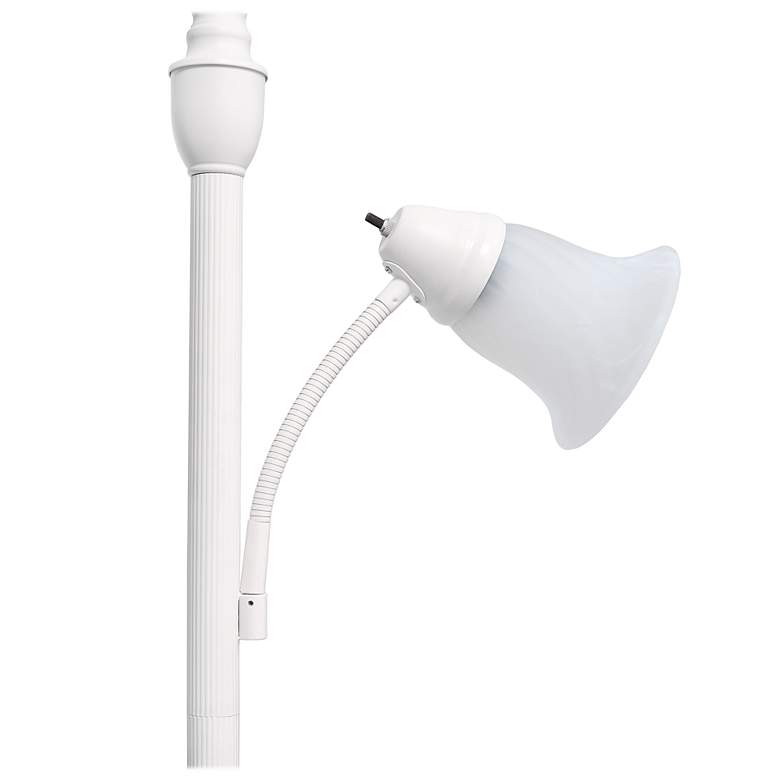 Image 5 Lalia Home 71" White Metal 2-Light Torchiere Floor Lamp more views