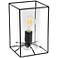 Lalia Home 9" High Black and Clear Glass Accent Table Lamp