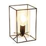Lalia Home 9" High Black and Clear Glass Accent Table Lamp