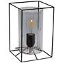 Lalia Home 9" High Black and Smoke Glass Accent Table Lamp