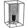 Lalia Home 9" High Black and Smoke Glass Accent Table Lamp