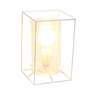 Lalia Home 9" High White and Clear Glass Accent Table Lamp