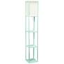 Thumbnail2 of Lalia Home Aqua Wood 3-Shelf Etagere Column Floor Lamp