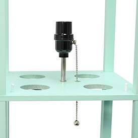 Image5 of Lalia Home Aqua Wood 3-Shelf Etagere Column Floor Lamp more views
