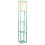 Lalia Home Aqua Wood 3-Shelf Etagere Column Floor Lamp