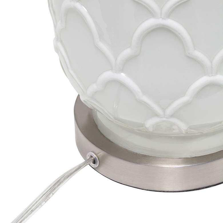 Image 4 Lalia Home Argyle 29 1/4" High Classic White Glass Table Lamp more views