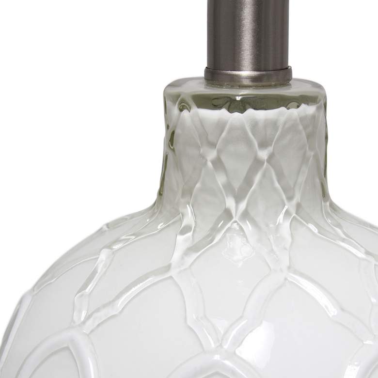 Image 5 Lalia Home Argyle 29 1/4" High Classic White Glass Table Lamp more views