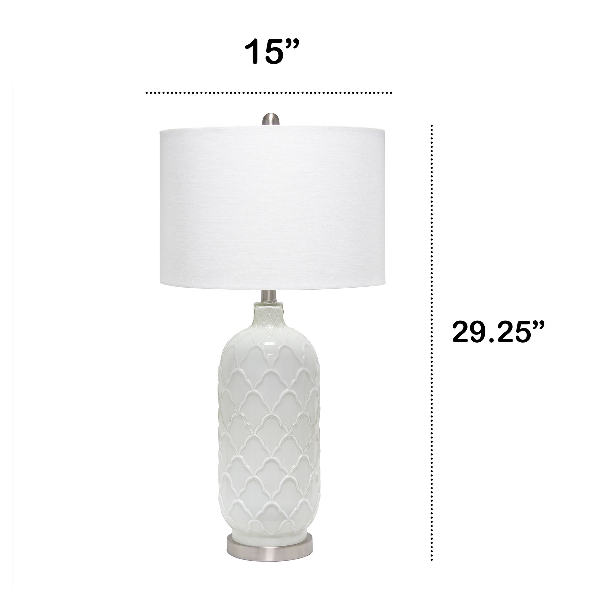 Lalia Home Argyle 29 1/4" High Classic White Glass Table Lamp