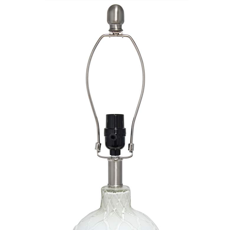Image 6 Lalia Home Argyle Classic White Glass Table Lamp more views