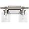 Lalia Home Barnlit 2Lt Clear Glass Vanity Fixture with Brushed Nickel, Gray