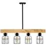 2_Lalia Home Barnlitt 32" Wide Light Wood Beam 4-Light Island Pendant
