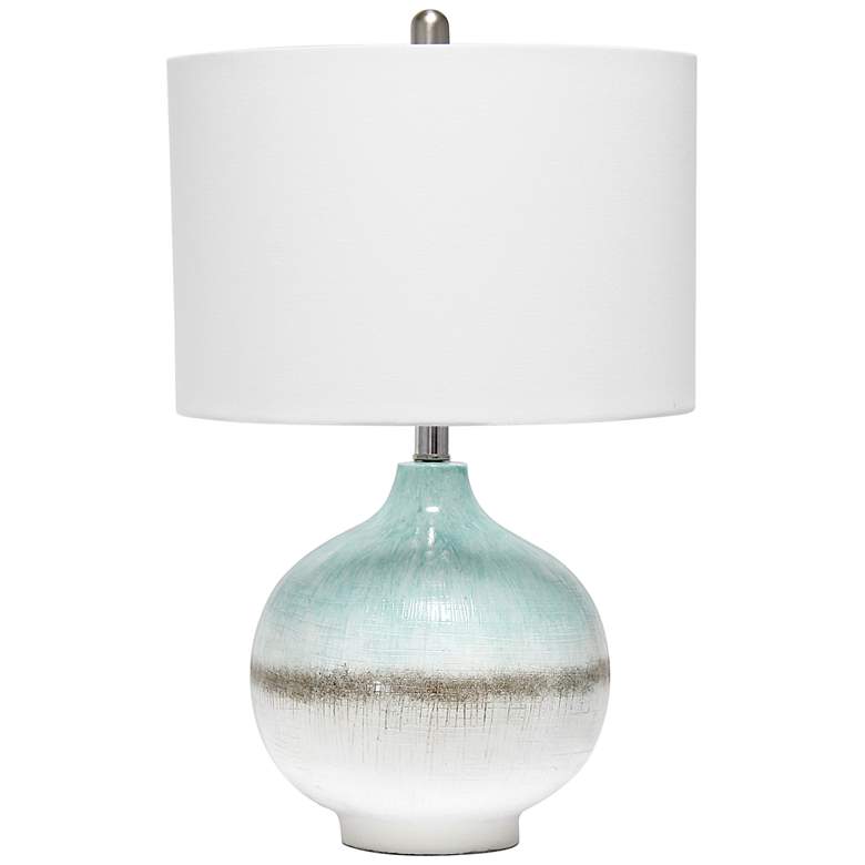 Image 2 Lalia Home Bayside Horizon Blue and White Resin Table Lamp
