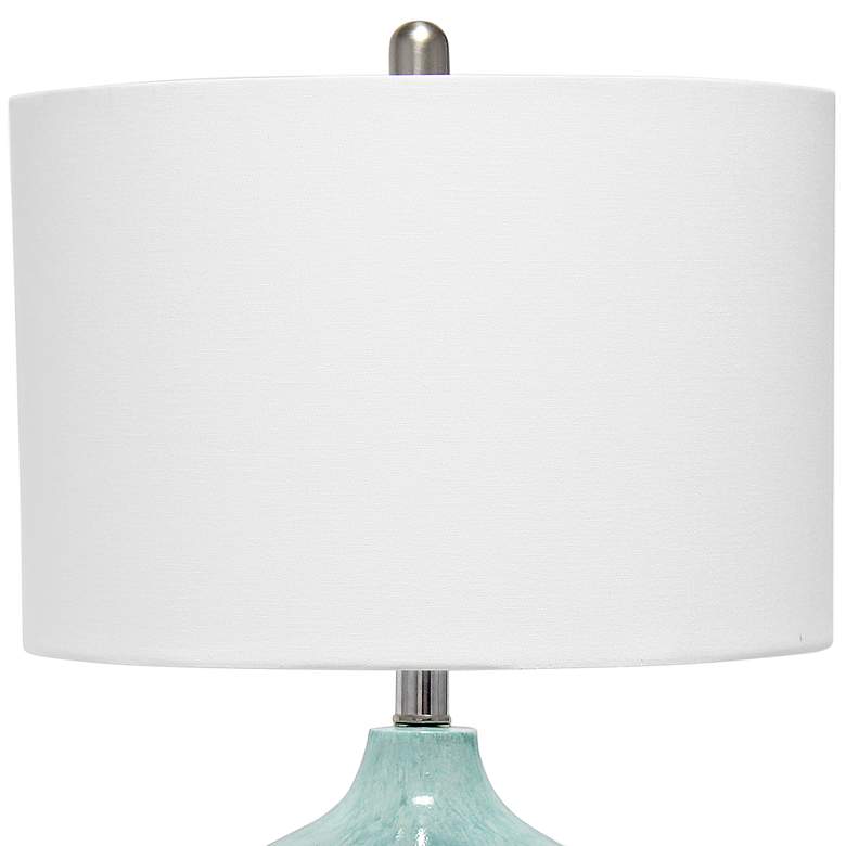 Image 4 Lalia Home Bayside Horizon Blue and White Resin Table Lamp more views