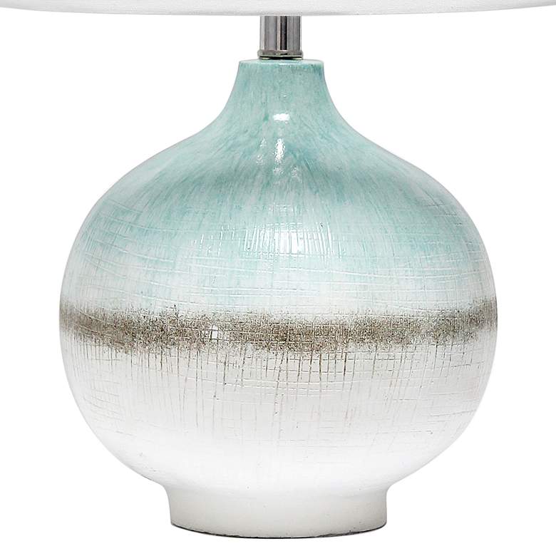 Image 5 Lalia Home Bayside Horizon Blue and White Resin Table Lamp more views