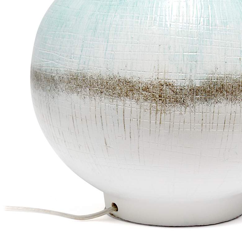 Image 6 Lalia Home Bayside Horizon Blue and White Resin Table Lamp more views