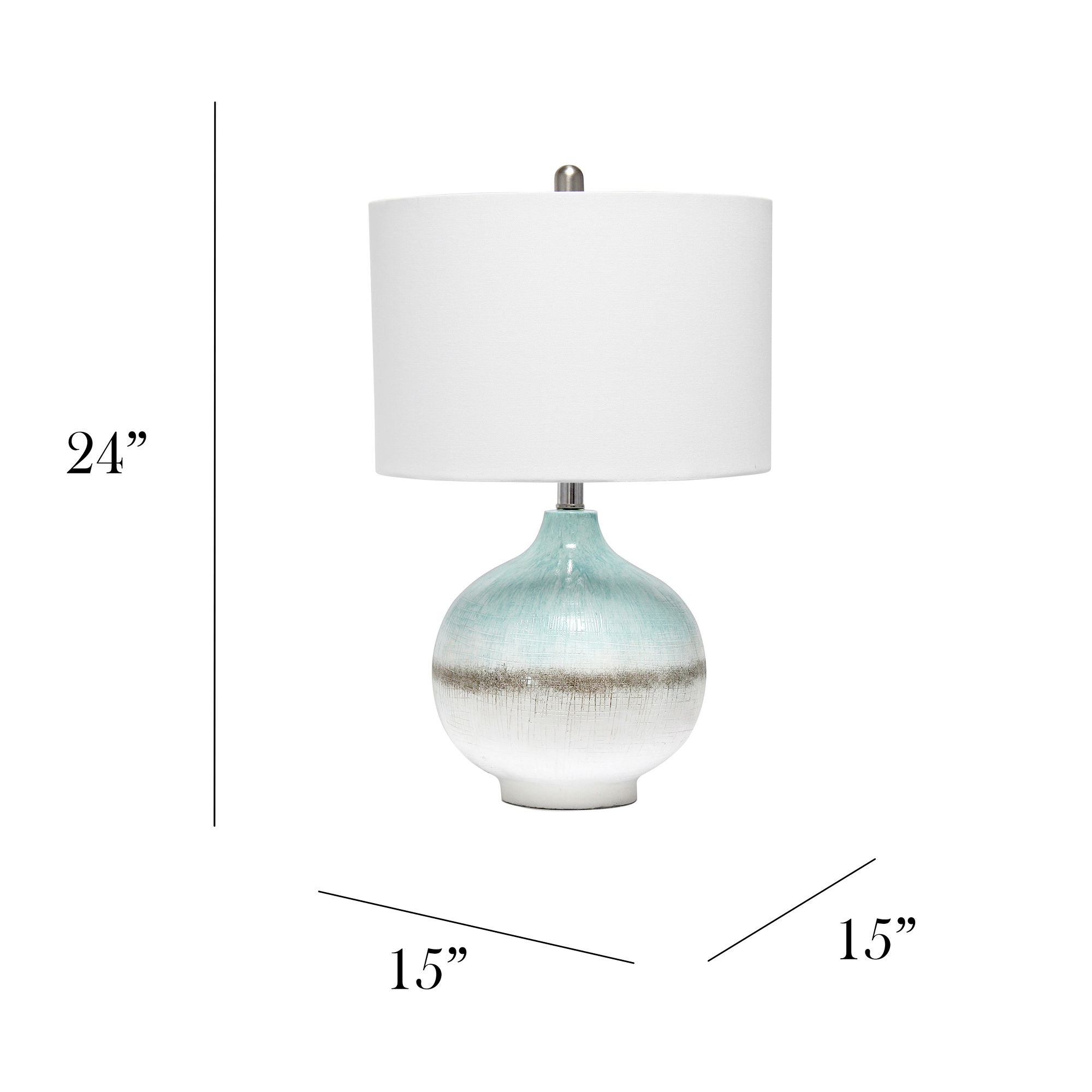Lalia Home Bayside Horizon Blue and White Resin Table Lamp