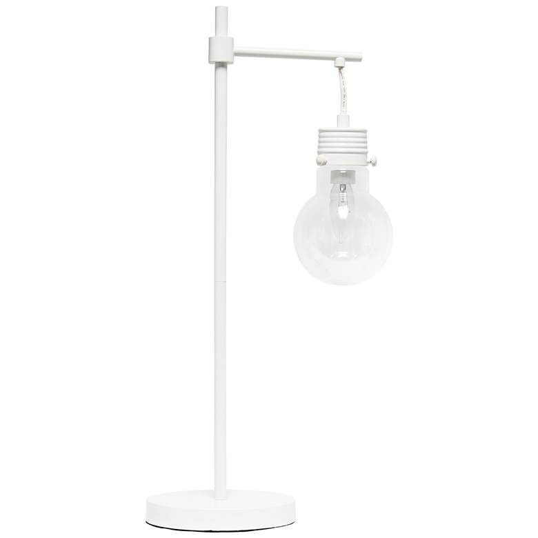 Image 2 Lalia Home Beacon 24 inch High Matte White Metal Desk Lamp