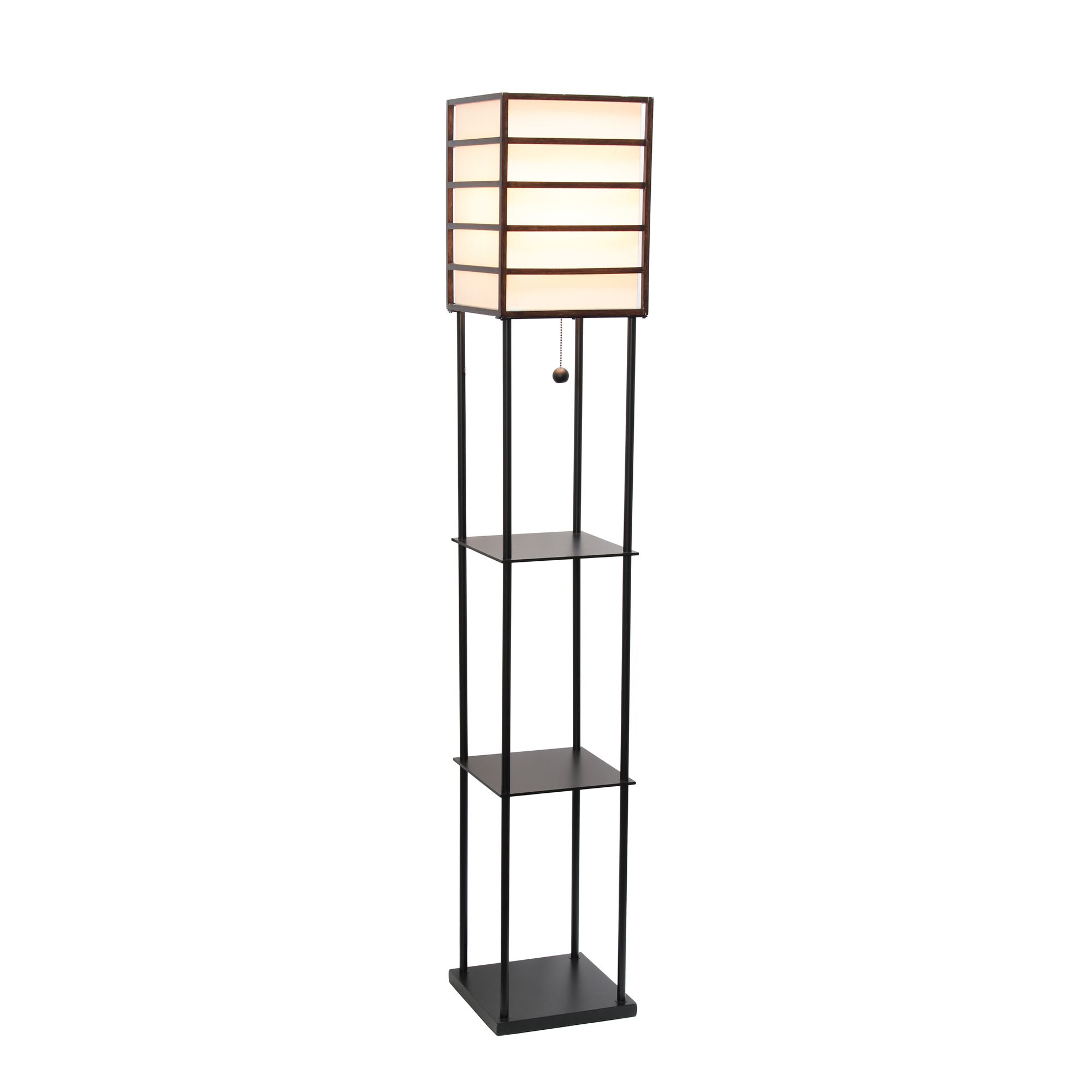 three shelf floor lamp