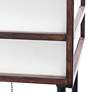 Lalia Home Black and Wood 3-Shelf Etagere Floor Lamp
