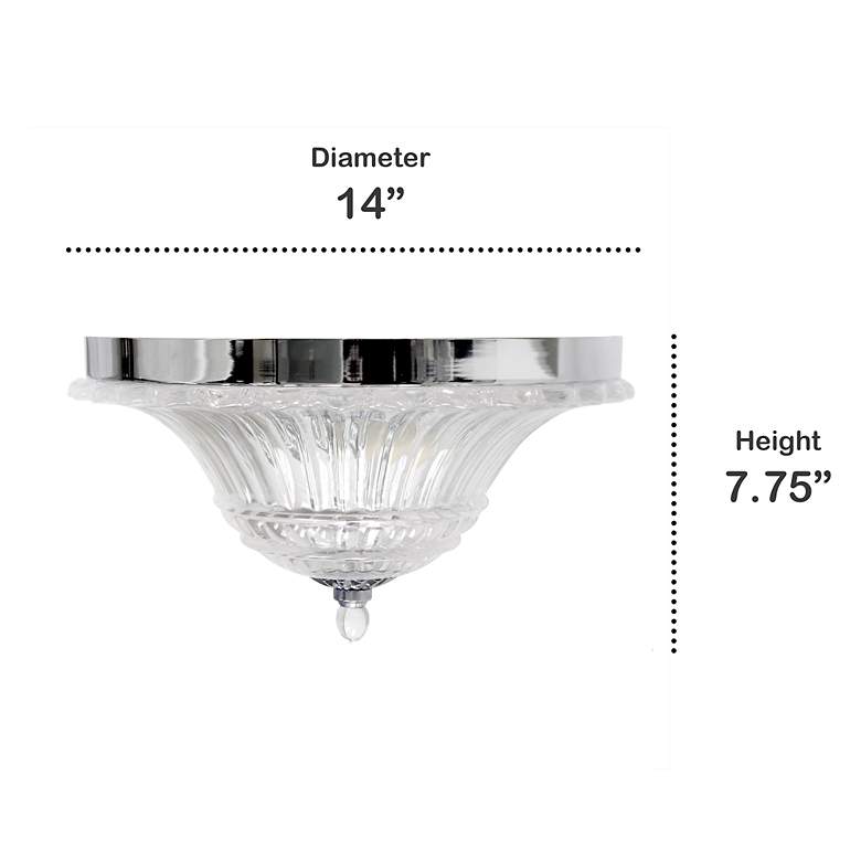Image 4 Lalia Home Blossom 2 Light Glass Ceiling Flush Mount more views